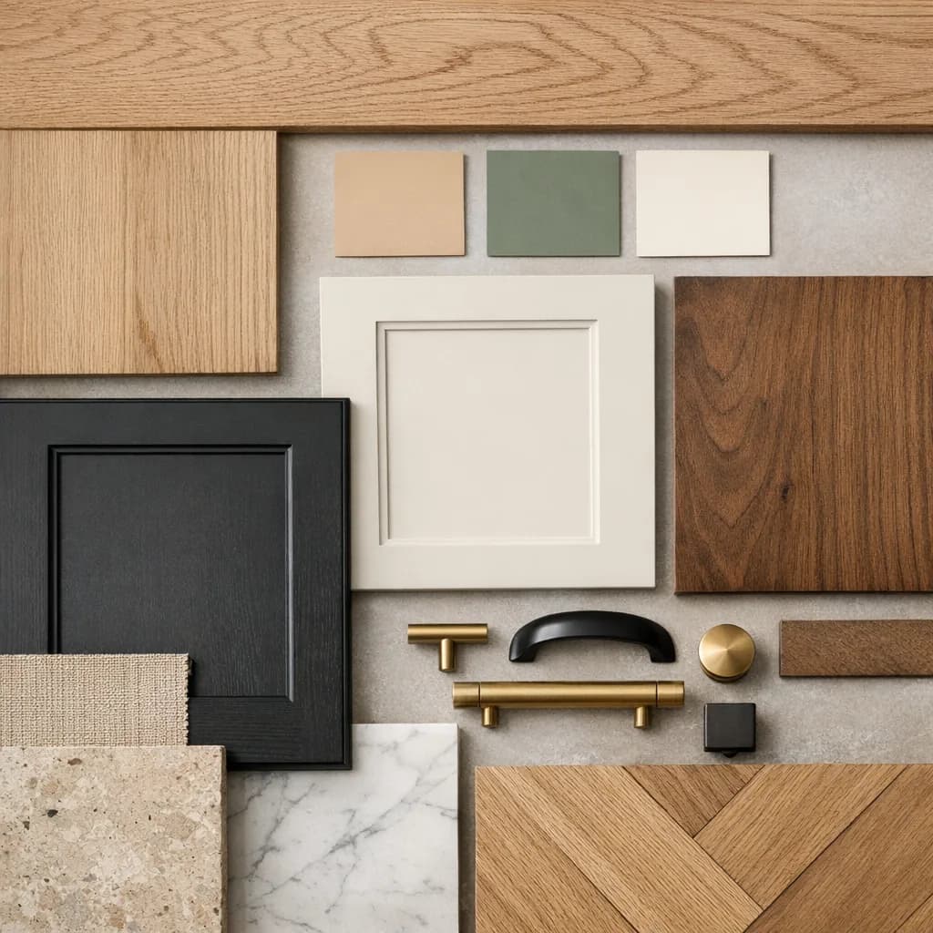 Échantillons et surface peinte uniforme