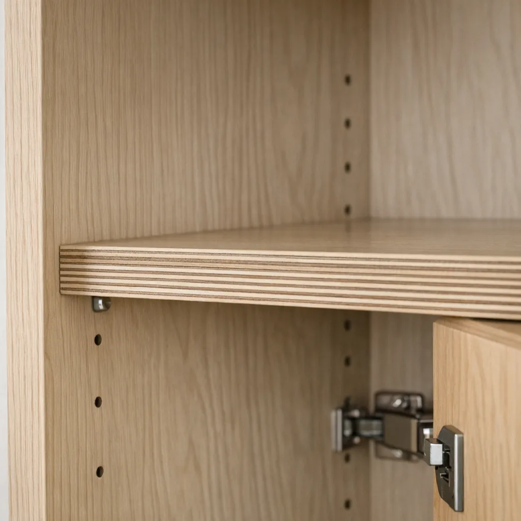 Contreplaqué utilisé dans une cuisine sur mesure