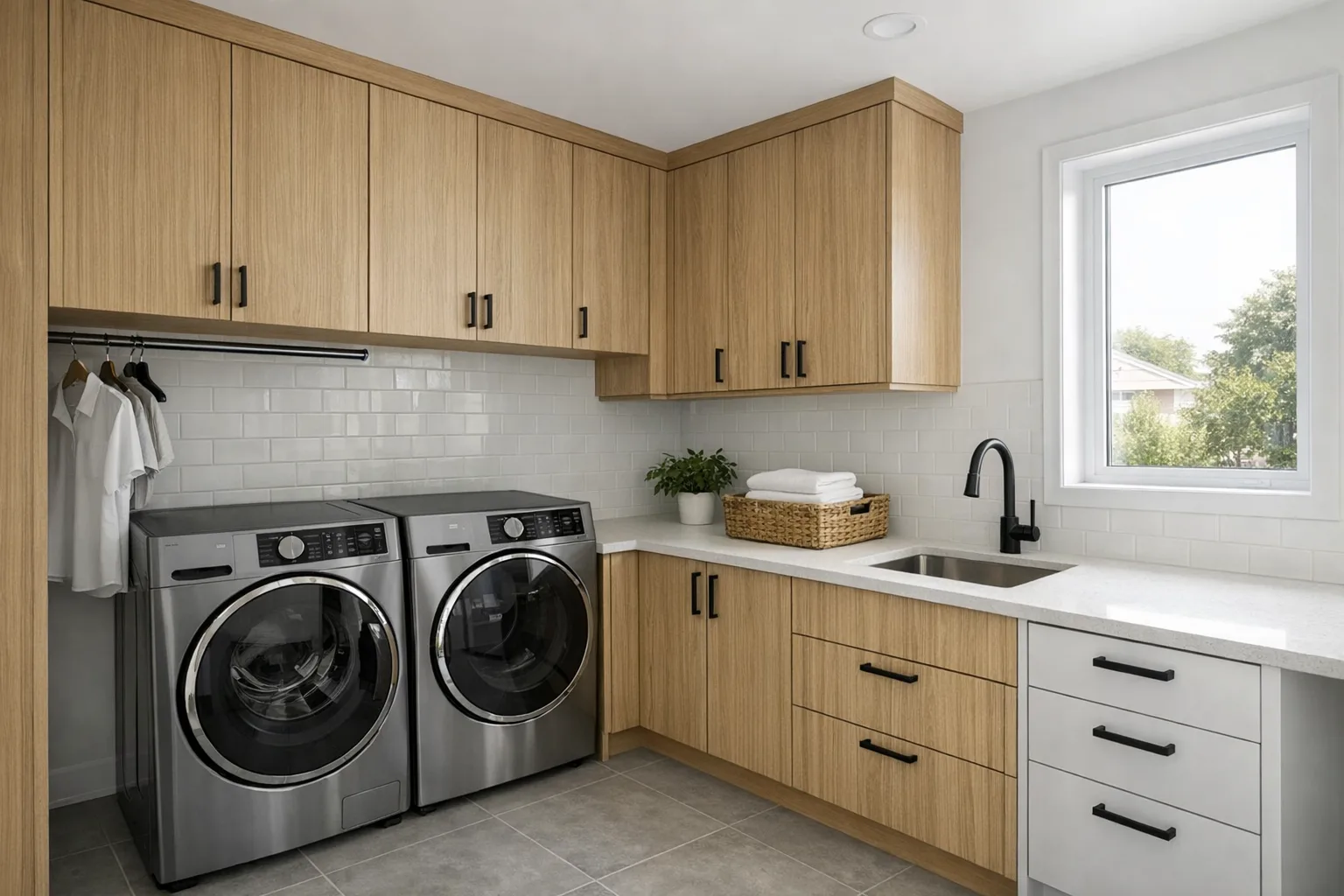 Projet salle de lavage sur mesure à Laval